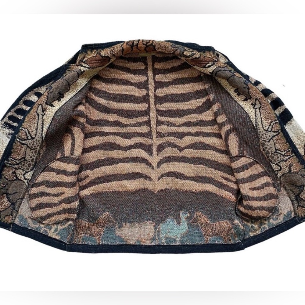 Painted Pony Safari Tapestry Women's Jacket | Vintage Wearable Art | OS - Picture 3 of 11